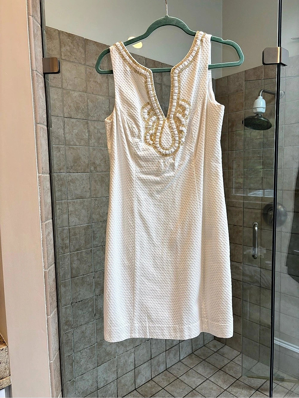 Lilly Pulitzer Eliot Shift Dress Textured Mini White